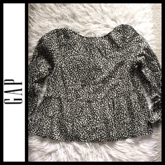 NWT GAP Printed Peplum Top - Picture 6 of 8